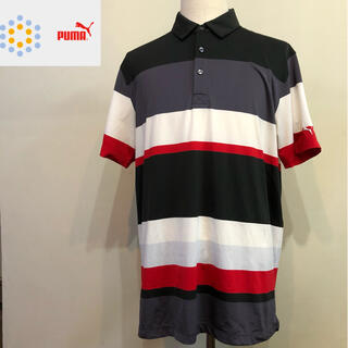 プーマ(PUMA)のプーマ ゴルフ スポーツ ポロシャツ マルチカラー ボーダー XXXLサイズ(ウエア)