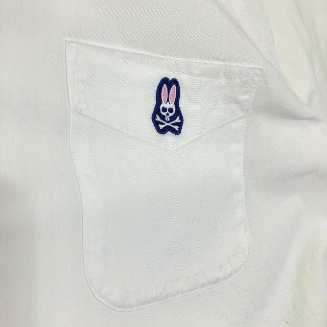 【XLサイズ】 Psycho Bunny　サイコバニー　シャツ　半袖　白 4