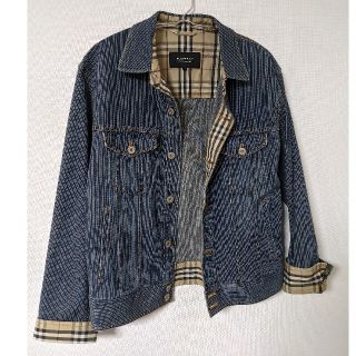 バーバリーブラックレーベル(BURBERRY BLACK LABEL)の美品　バーバリー　ブラックレーベル　ノバチェック　チェック　デニムジャケット(Gジャン/デニムジャケット)