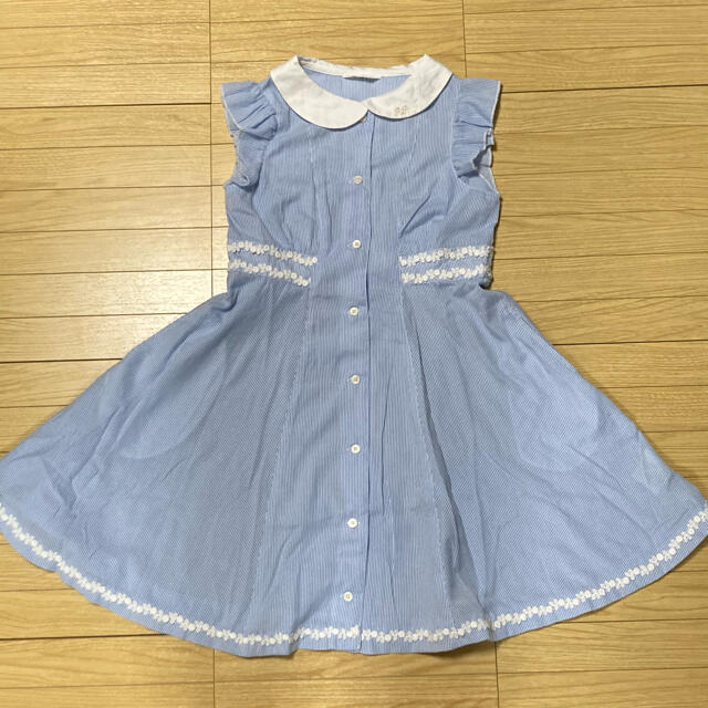 pom ponette(ポンポネット)のpom ponetto   シャツワンピ　130 キッズ/ベビー/マタニティのキッズ服女の子用(90cm~)(ワンピース)の商品写真