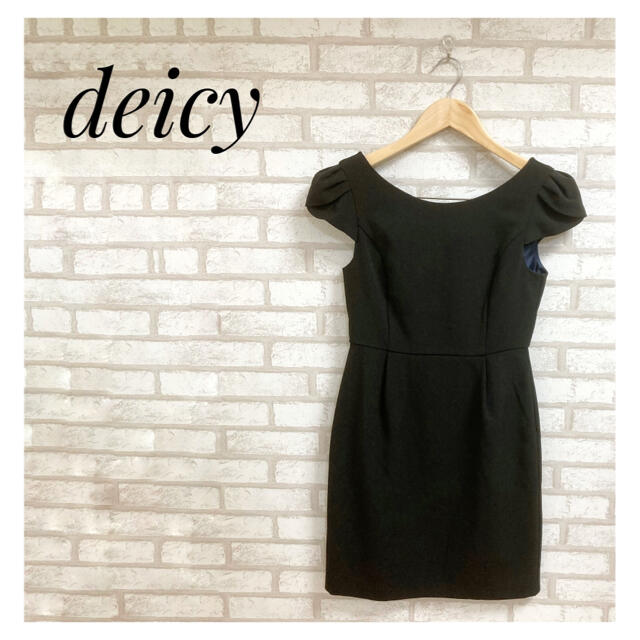 deicy(デイシー)のdeicy デイシー ひざ丈レディース ワンピース XS 黒 レディースのワンピース(ひざ丈ワンピース)の商品写真