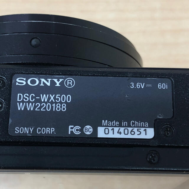 SONY(ソニー)のソニー DSC-WX500 ブラック 中古中程度品 スマホ/家電/カメラのカメラ(コンパクトデジタルカメラ)の商品写真