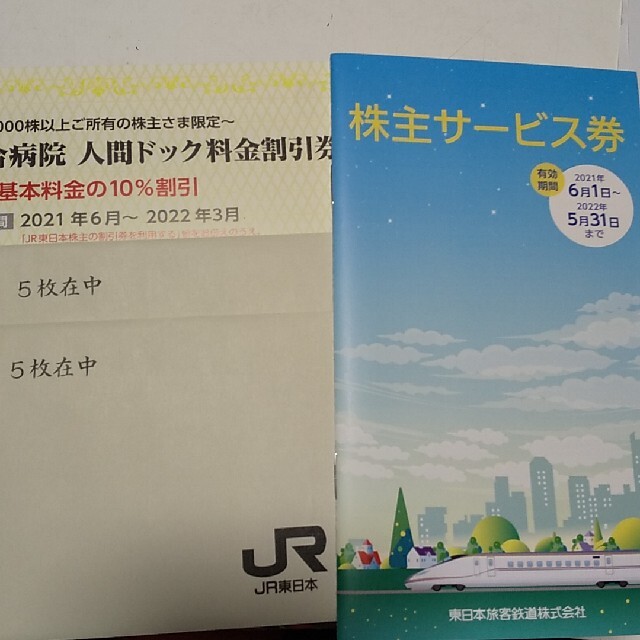 JR東日本 東日本旅客鉄道 株主優待券 10枚 + 株主サービス券 | フリマアプリ ラクマ