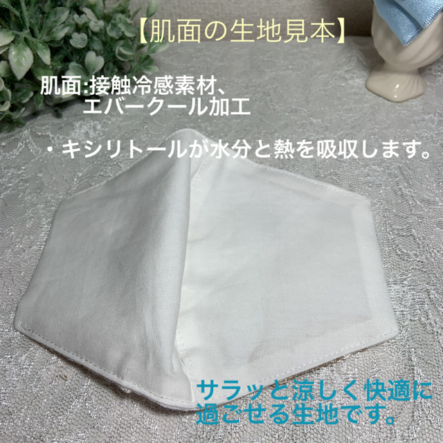 まっちゃん様専用　⭐︎冷んやり⭐︎不織布が見えるマスクカバー　接触冷感 ハンドメイドのハンドメイド その他(その他)の商品写真