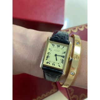 カルティエ(Cartier)の最終お値下げ！Cartier マストタンク ヴェルメイユ／OH済み　(腕時計)