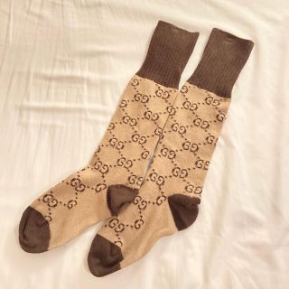 グッチ(Gucci)の最終値下げ GUCCI グッチ ロゴ ソックス ブラウン(ソックス)