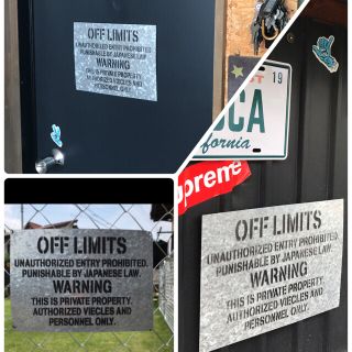 OFF LIMITS ブリキ 看板 プレート 世田谷ベース 米軍基地 アメリカン ...
