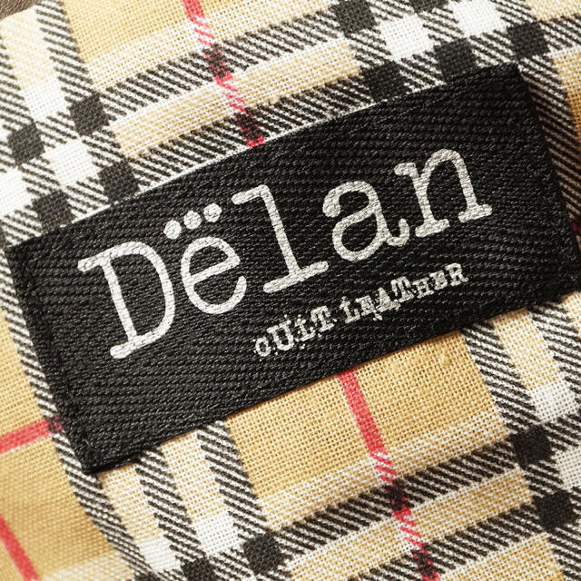新品Delanデラン贅沢カフェカラーナッパレザーシングルライダース