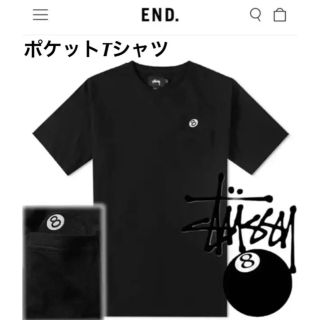 ステューシー(STUSSY)のSTUSSY 8 BALL POCKET TEE BLACK(Tシャツ/カットソー(半袖/袖なし))