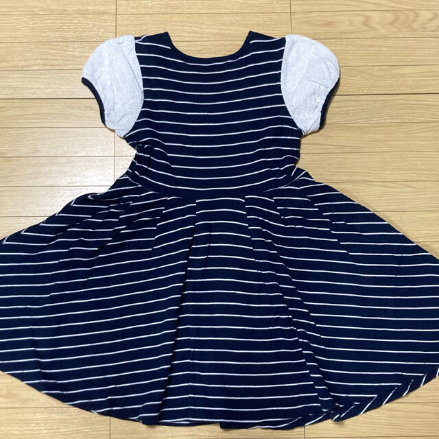 pom ponette(ポンポネット)のpom ponetto junior   マリンボーダーワンピ　130 キッズ/ベビー/マタニティのキッズ服女の子用(90cm~)(ワンピース)の商品写真