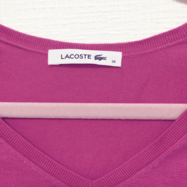 LACOSTE(ラコステ)のラコステVネックニット レディースのトップス(ニット/セーター)の商品写真