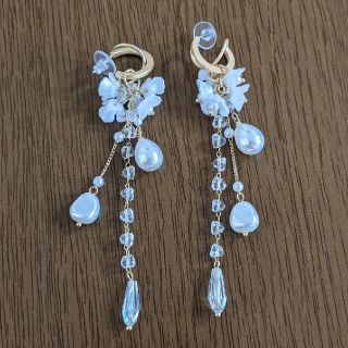 チャームピアス　パール&ゴールド　1セット(ピアス)