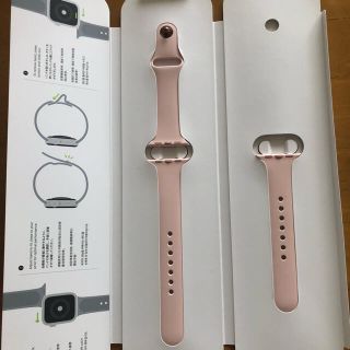 アップルウォッチ(Apple Watch)のアップルウォッチ　純正バンド　40mm ピンク(ラバーベルト)