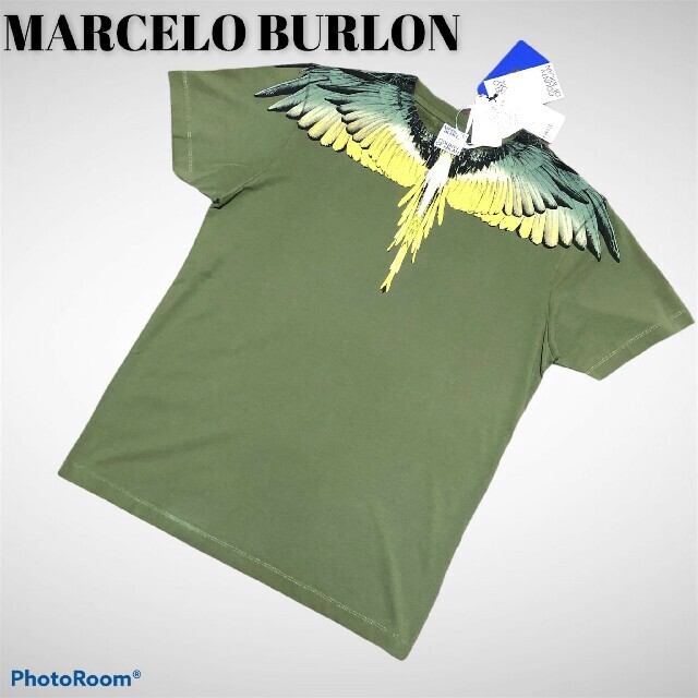 MARCELO BURLON(マルセロブロン)のMARCELO BURLON　フェザープリント　Tシャツ メンズのトップス(Tシャツ/カットソー(半袖/袖なし))の商品写真