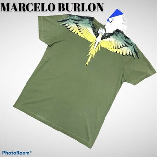マルセロブロン(MARCELO BURLON)のMARCELO BURLON　フェザープリント　Tシャツ(Tシャツ/カットソー(半袖/袖なし))