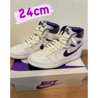 ナイキ(NIKE)のNIKE エアジョーダン1  【court purple】 24cm(スニーカー)