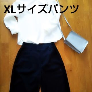 ぴーちゃん様専用⚪️フォーマルブラックパンツ後ろゴム裾フレアで涼しい(カジュアルパンツ)