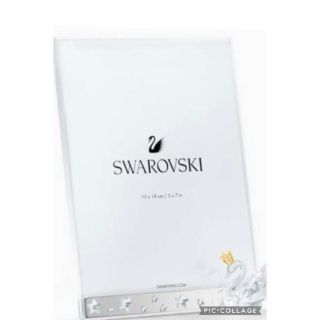 スワロフスキー(SWAROVSKI)のSWAROVSKI スワンフォトフレーム　写真立て　未使用　訳あり(フォトフレーム)