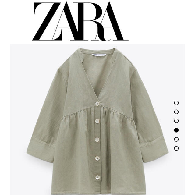 ZARA(ザラ)の未使用★ZARAリネンチュニック　定価4990円 レディースのトップス(チュニック)の商品写真