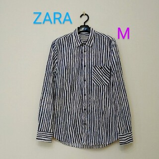 ザラ(ZARA)のZARA メンズシャツ ストライプシャツ　Slim Fit(シャツ)