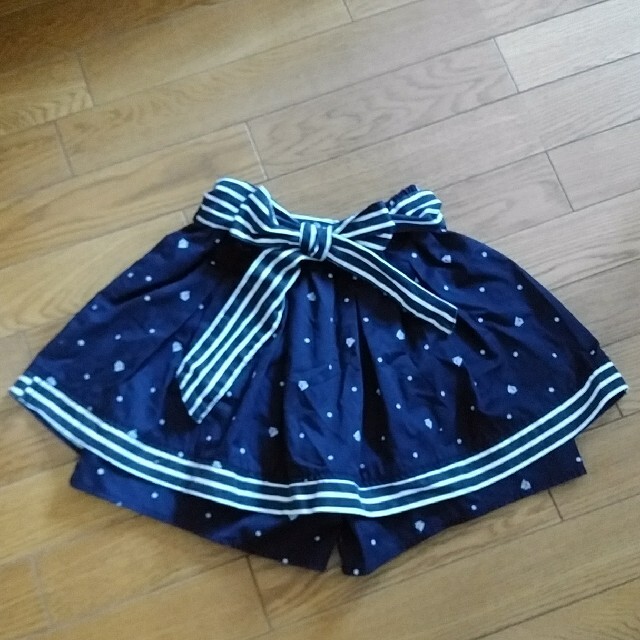 ☆　パンツインスカート 160　ネイビー キッズ/ベビー/マタニティのキッズ服女の子用(90cm~)(スカート)の商品写真