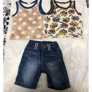 ジャンクストアー(JUNK STORE)のタンクトップ2枚とパンツのセット95(Tシャツ/カットソー)