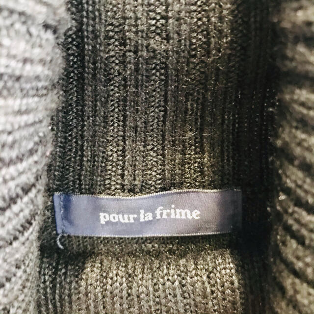 pour la frime(プーラフリーム)のpour la frime タートルネック ニット ブラック 上品 レディースのトップス(ニット/セーター)の商品写真