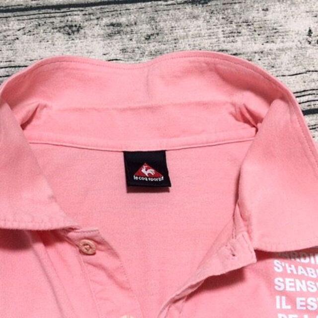 le coq sportif(ルコックスポルティフ)のルコック　ポロシャツ　半袖　Ｏ　ゴルフ メンズ カジュアル　ピンク メンズのトップス(ポロシャツ)の商品写真
