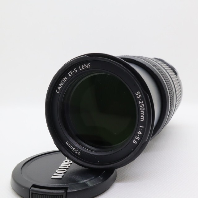 Canon(キヤノン)の【超美品】Canon  EF-S 55-250mm IS 手振れ補正 望遠レンズ スマホ/家電/カメラのカメラ(レンズ(ズーム))の商品写真