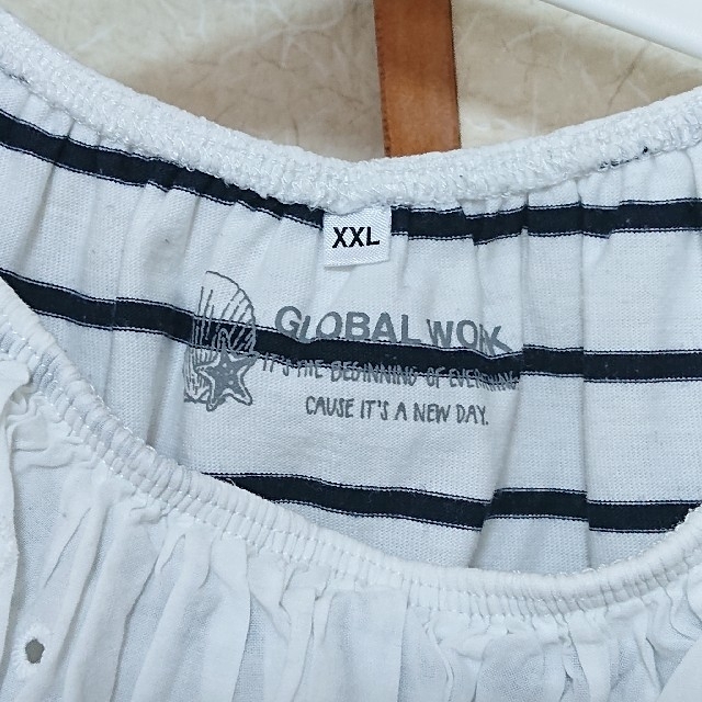 GLOBAL WORK(グローバルワーク)のGLOBAL WORK カットソー ノースリーブ sizeXXL 130-140 キッズ/ベビー/マタニティのキッズ服女の子用(90cm~)(Tシャツ/カットソー)の商品写真