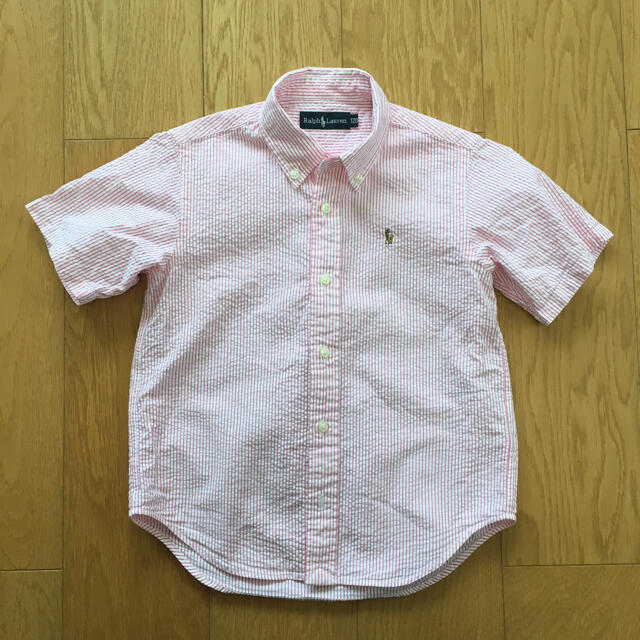 Ralph Lauren(ラルフローレン)のストライプ半袖シャツ　Ralph Lauren 120 キッズ/ベビー/マタニティのキッズ服男の子用(90cm~)(ブラウス)の商品写真