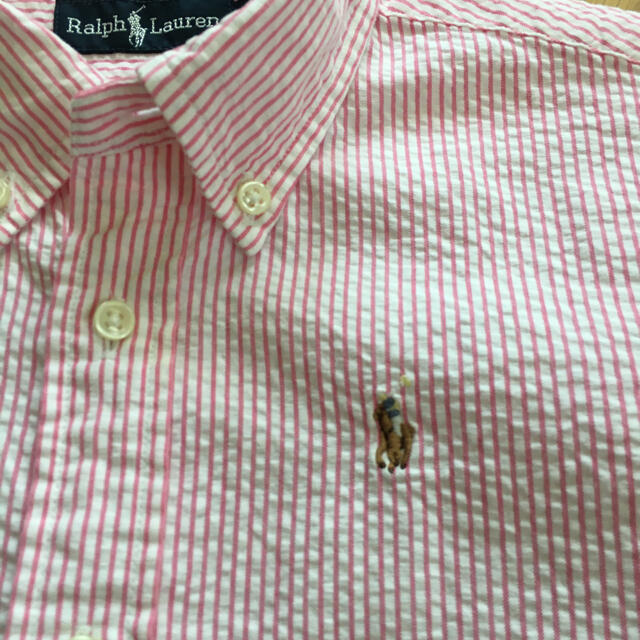 Ralph Lauren(ラルフローレン)のストライプ半袖シャツ　Ralph Lauren 120 キッズ/ベビー/マタニティのキッズ服男の子用(90cm~)(ブラウス)の商品写真