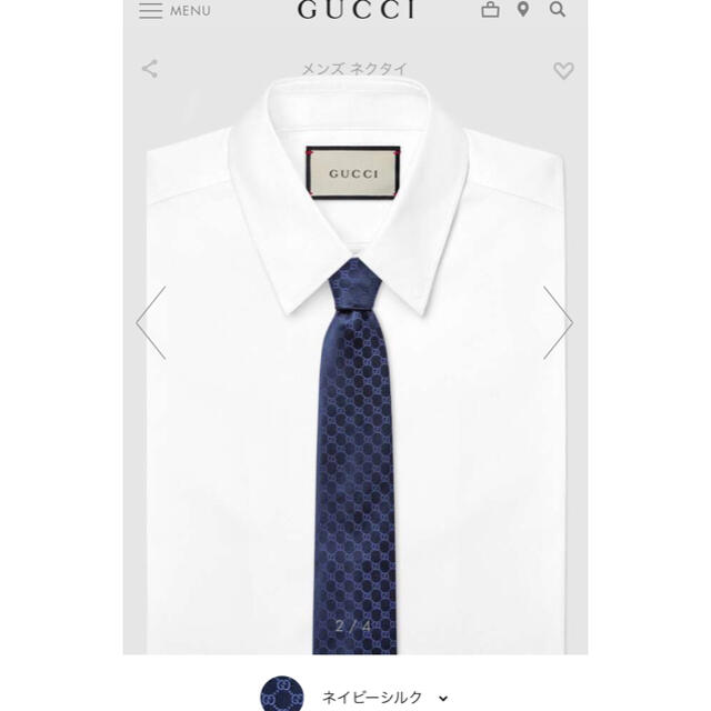 Gucci(グッチ)のGUCCI　GGパターン　シルクタイ　グッチ　ネクタイ メンズのファッション小物(ネクタイ)の商品写真