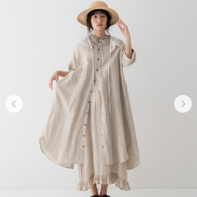 nest Robe(ネストローブ)のnest Robe リネンメディカルガウンドレス レディースのワンピース(ロングワンピース/マキシワンピース)の商品写真