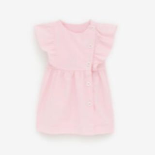 ザラキッズ(ZARA KIDS)の♡美品♡ZARA♡フリル付ポプリンワンピース♡(ワンピース)