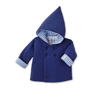 プチバトー(PETIT BATEAU)の新品 プチバトー 6M 67cm ブルー 小人コート アウター(ジャケット/コート)