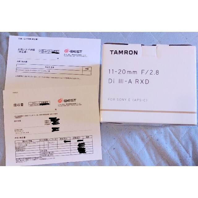 TAMRON(タムロン)のTamron 11-20mm F/2.8 Model B060 Sony　 スマホ/家電/カメラのカメラ(レンズ(ズーム))の商品写真