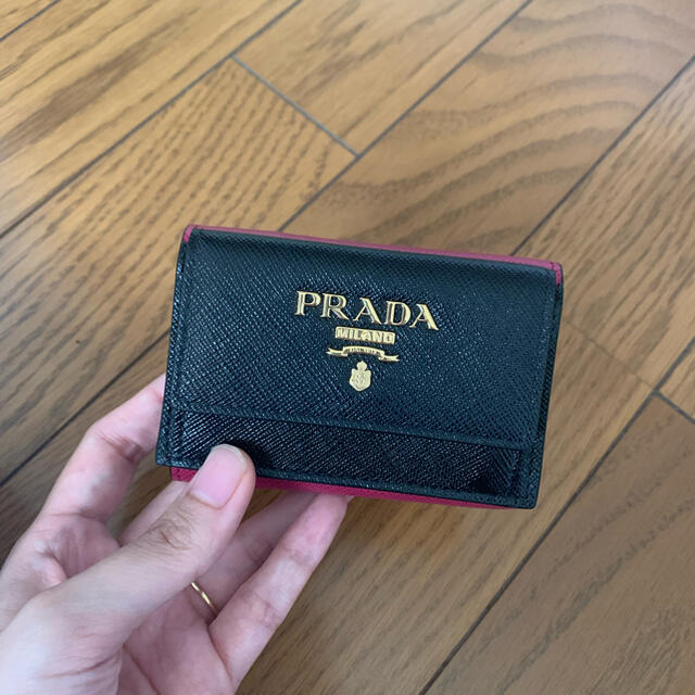 PRADA プラダ 三つ折り財布 サフィアーノ ミニ財布