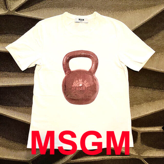 エムエスジイエム(MSGM)のMSGM  16KG ウェイト 重りデザイン　　Tシャツ(Tシャツ(半袖/袖なし))