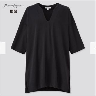 ユニクロ(UNIQLO)のmame マメクロ　コットンオーバーサイズTシャツ(Tシャツ(半袖/袖なし))