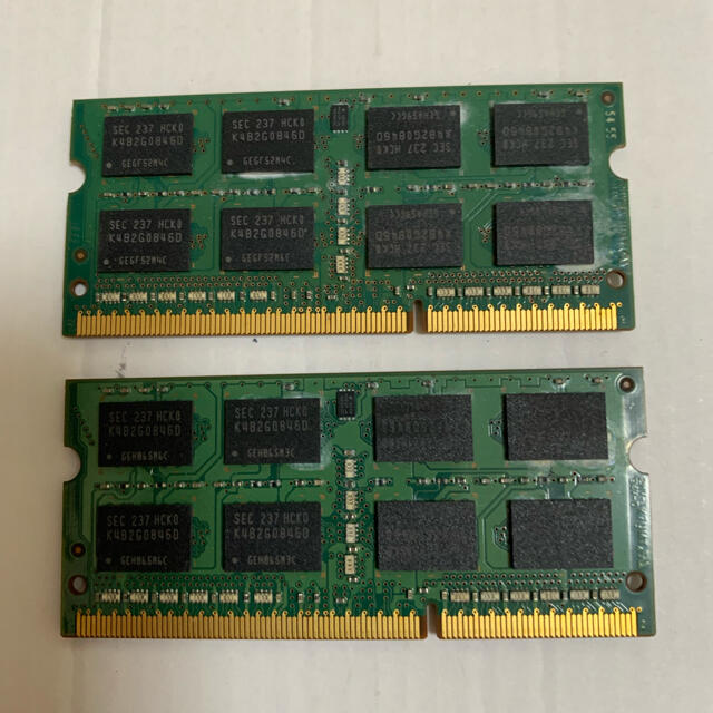 子育様專用ノートパソコン用メモリ4GB×2計8GB PC3-12800S  スマホ/家電/カメラのPC/タブレット(ノートPC)の商品写真