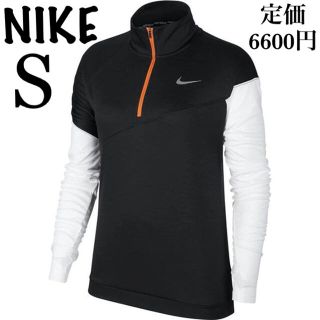 ナイキ(NIKE)の S ランニングトップス　長袖　Tシャツ　ロンT 長袖Tシャツ　黒　白　(Tシャツ(長袖/七分))