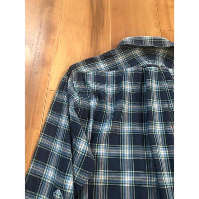 coen(コーエン)のcoen コーエン　メンズ　七分袖　チェックシャツ ブルー系　S メンズのトップス(シャツ)の商品写真