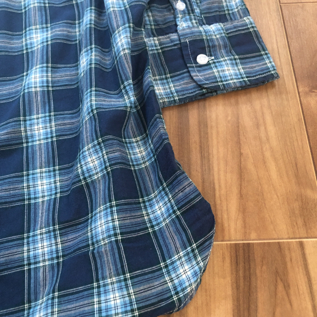 coen(コーエン)のcoen コーエン　メンズ　七分袖　チェックシャツ ブルー系　S メンズのトップス(シャツ)の商品写真
