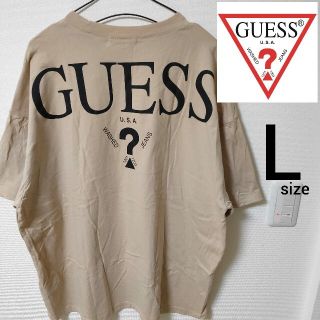 ゲス(GUESS)のGUESS ゲス 半袖Tシャツ ベージュ カットソー メンズ L オーバーサイズ(Tシャツ/カットソー(半袖/袖なし))