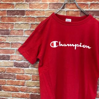 チャンピオン(Champion)のchampion チャンピオン Tシャツ　半袖tシャツ 刺繍　ロゴ　レッド赤　M(Tシャツ/カットソー(半袖/袖なし))