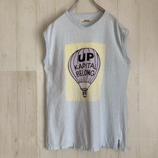 キャピタル(KAPITAL)のKAPITAL キャピタル ノースリーブ Tシャツ 古着 ロゴプリント(Tシャツ/カットソー(半袖/袖なし))