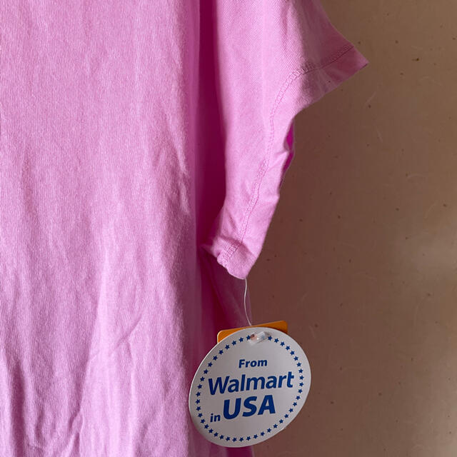 大きいサイズピンクTシャツ レディースのトップス(Tシャツ(半袖/袖なし))の商品写真
