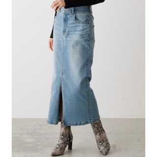 アズールバイマウジー(AZUL by moussy)のAzul by moussy ハイウエストスリットデニムスカート(ロングスカート)