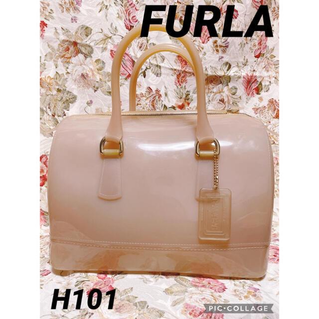 Furla(フルラ)のH101 FURLA フルラ　キャンディ　ボストンバック　薄ピンク　ベージュ レディースのバッグ(ボストンバッグ)の商品写真